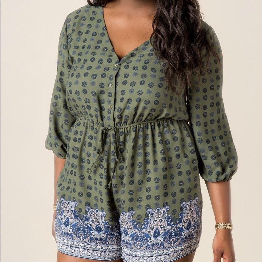 Olive Green Romper